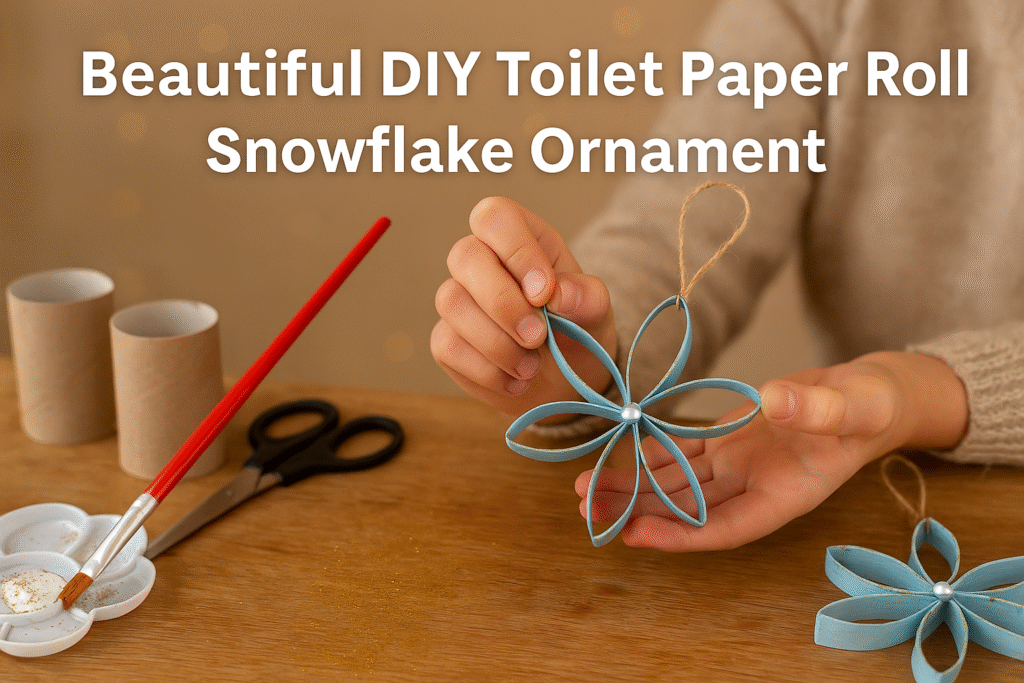  Beautiful DIY Toilet Paper Roll Snowflake Ornament