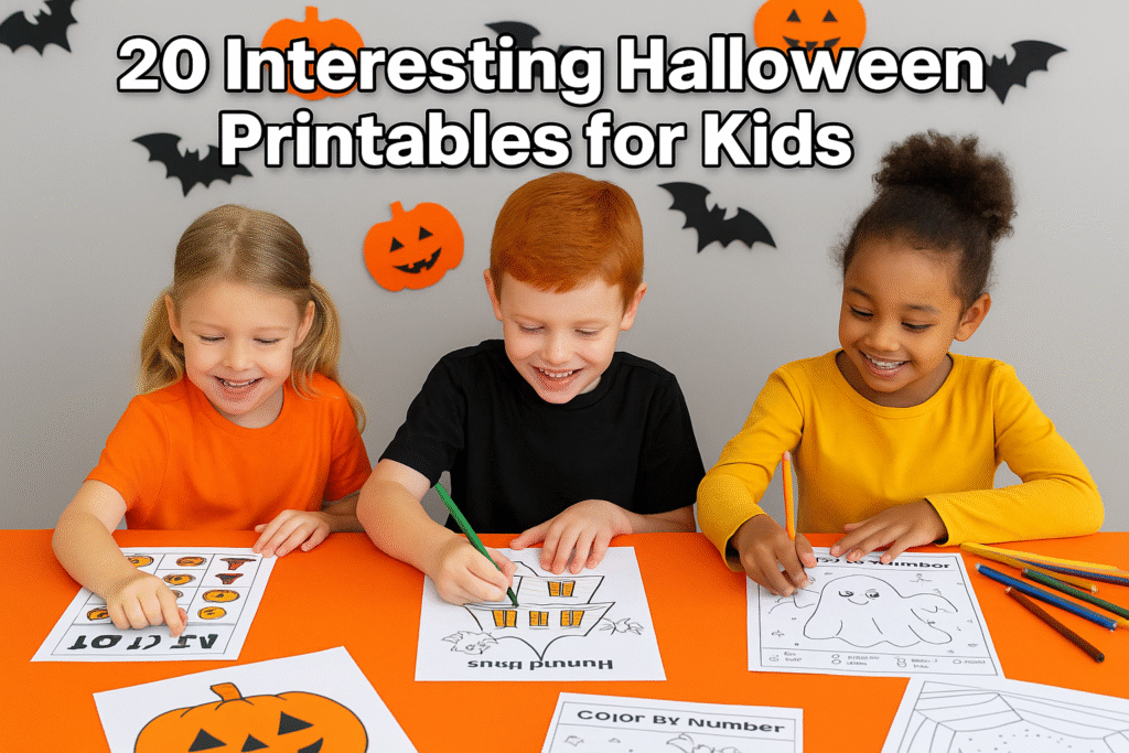 20 Interesting Halloween Printables for Kids