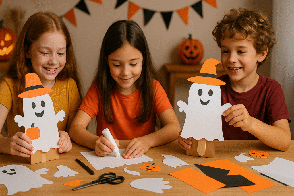  Paper Bag Ghost Puppet Craft for Kids (Fun Halloween Activity!)