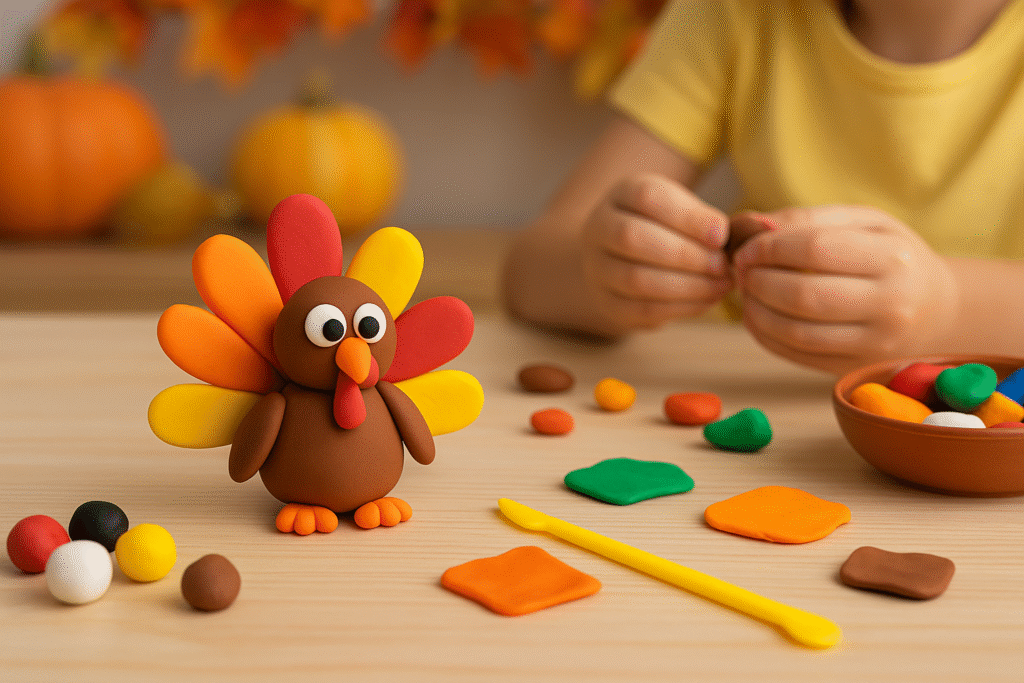  Simple Clay Turkey Craft for Thanksgiving (Easy & Fun for Kids)