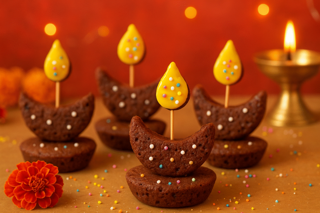 Idli, Anyone? Try This Choco Chip Idli Cake Diya for a Sweet Diwali Twist