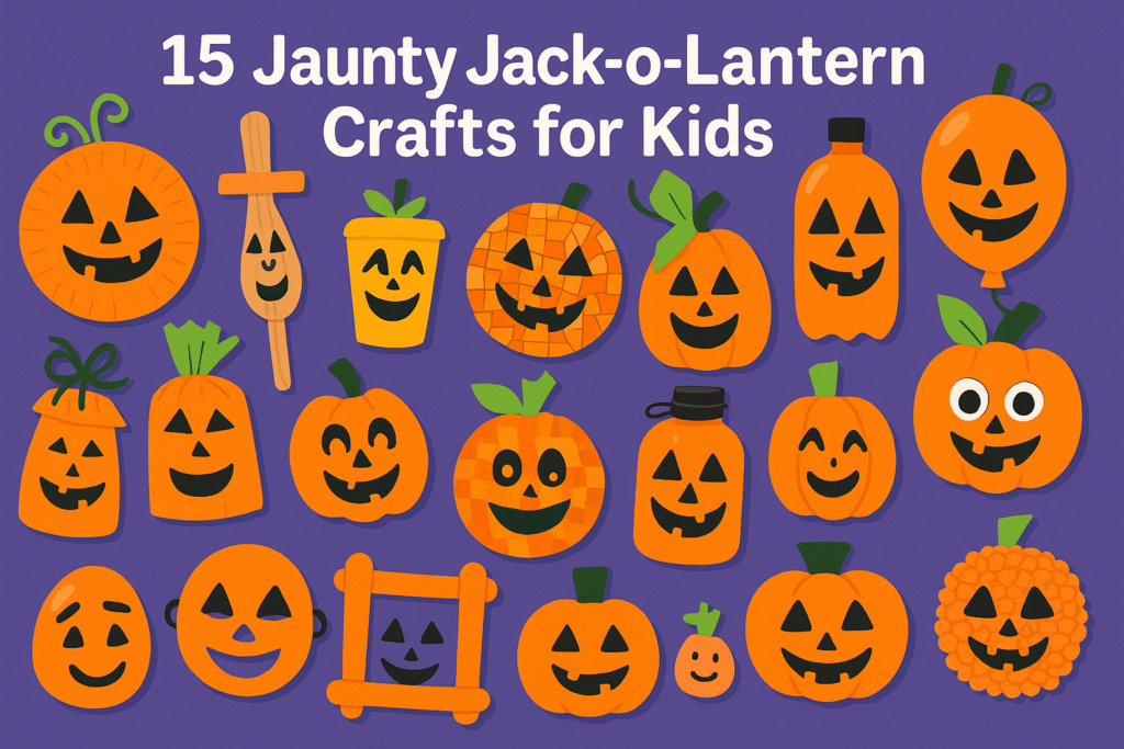  15 Jaunty Jack-o-Lantern Crafts for Kids