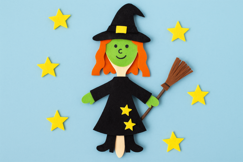 Easy Recycled Spoon Witch Craft for Kids (Fun Halloween DIY!)