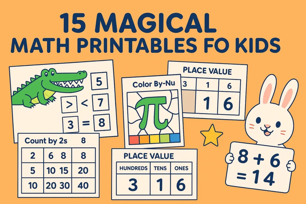 Discover: 15 Magical Math Printables for Kids (Fun, Colorful & Perfect for Math 2.0 Day!)