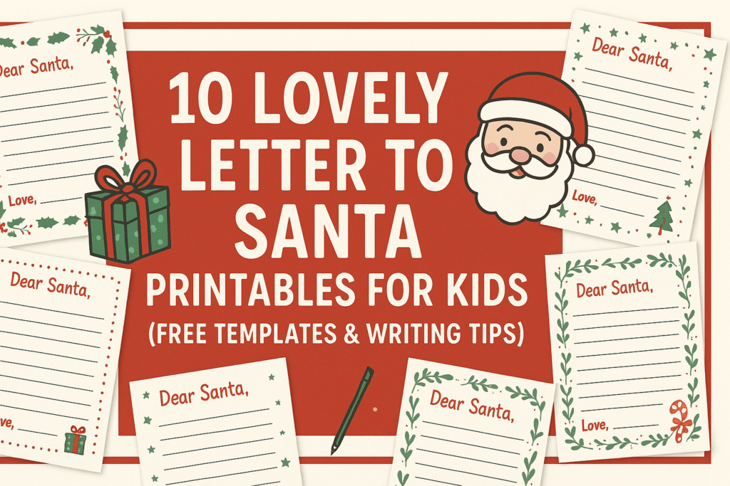10 Lovely Letter to Santa Printables for Kids (Free Templates & Writing Tips!)