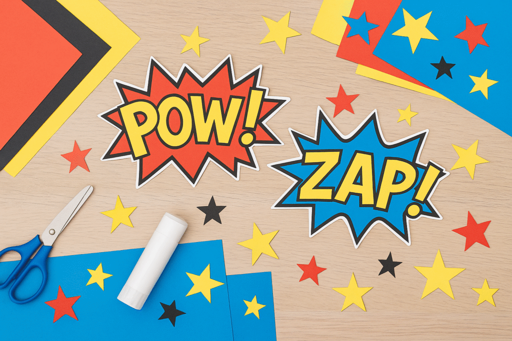 15 Cheerful Comic Book Crafts for Kids (Creative Superhero DIY Fun!)