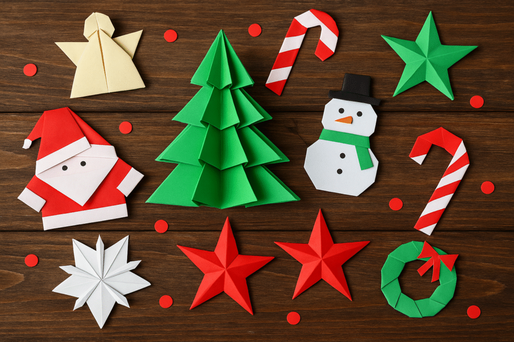 15 Original Origami Christmas Crafts for Kids & Families (Festive Paper Fun!)