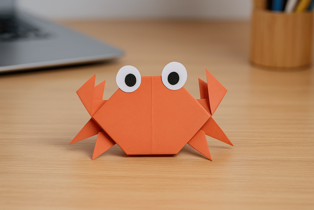 Paper, imagination, and a few folds — that’s all you need to make magic! If you’re looking for a fun craft that needs only a single sheet of paper and zero fancy supplies, this origami crab craft for kids is the perfect pick. It’s cute, beginner-friendly, and teaches children the joy of creating something adorable out of a simple square paper. Origami is one of the most accessible art forms in the world. With just paper, you can create animals, flowers, objects, and even interactive models. Kids love origami because it feels like a puzzle, a craft, and a toy — all in one. Today, we’re making a happy little origami crab — a cheerful companion for summer crafts, ocean-themed lessons, or just a relaxing creative break. 🌊 Why Origami Is Wonderful for Kids Origami isn’t just paper folding — it’s a powerful learning tool. It helps children develop: Skill Benefit Fine motor skills Improves hand-eye coordination Focus & patience Step-by-step sequencing habits Spatial understanding Learning symmetry & shapes Math readiness Understanding angles & geometry Creativity Turning a flat sheet into a character Confidence Pride in finishing a craft independently Plus, origami builds a quiet, mindful moment — perfect for calming activities, classroom brain breaks, or rainy afternoons. 📦 What You Need Just a few basic supplies: Square origami paper (any color) Black and white paper (for eyes) Glue stick Scissors (for eye pieces only — the crab itself uses no cutting) ⭐ Tip: Use bright colors like orange, red, yellow, or coral — crabs look adorable in bold shades! 🦀 How to Make an Origami Crab Follow these clear, kid-friendly folding steps. Have patience, enjoy the process, and watch your crab “come to life” piece by piece. ✅ Step 1 — Start With a Square Place your origami paper color side down. Fold diagonally from corner to corner. Open it, then fold diagonally the opposite direction. Open again — you now have an “X” crease. These folds will guide the rest of your steps. ✅ Step 2 — Fold Horizontally & Vertically Fold the paper in half horizontally, crease well, open. Fold the paper in half vertically, crease well, open. Now you should have 4 straight creases and 2 diagonals — a helpful grid. Turn your sheet so the paper looks like a diamond in front of you. ✅ Step 3 — Form a Triangle Base Gently fold along existing creases to bring the sides together, forming a triangle shape with two flaps inside. Press flat to secure the triangle base — also known as a preliminary fold. ✅ Step 4 — Rotate for Orientation Rotate your triangle so that the long folded edge is on the right. This sets the stage for forming the crab’s body and legs. ✅ Step 5 — Create the First Shell Fold Take the top flap and fold it backward, aligning with the outer triangle edge. This begins shaping the crab’s back and shell curve. ✅ Step 6 — Fold the Legs Fold each side corner inward slightly to shape legs. You can fold them: Straight in for neat crab feet Slightly angled up for a playful look Kids can experiment — that’s the beauty of origami ✅ Step 7 — Shape the Body Fold the bottom point upward slightly to round off the crab’s body shape. Flatten all folds gently. ✅ Step 8 — Add Cute Eyes Cut two tiny circles from white paper & slightly smaller black circles for pupils. Glue black circles onto white ones. Attach the eyes to the crab — either: Side-by-side for a classic cute crab Spread out for a fun cartoon look Slightly offset for a quirky crab personality 🎉 🥁 And… Your Origami Crab Is Ready! Press all creases, set your crab upright, and enjoy your new little paper friend! Place it on your study table, stick it on a notebook, use it as a bookmark buddy, or create a whole paper ocean world with starfish, sea turtles, and fish. 📚 Extend the Learning Make this craft more fun & meaningful with themed activities: 🌟 Ocean Life Lesson Ideas Discuss: Why crabs walk sideways Where they live (beaches, mangroves, oceans) How they protect themselves Fun facts (some crabs climb trees!) 🎨 Creative Fun Ideas Draw a beach scene and place your crab in it Make a crab family — parent crab + baby crabs Add googly eyes for 3D fun Fold mini crabs for bookmarks 🤲 Sensory & Art Add-Ons Finger paint bubbles around the crab Tear blue paper for ocean waves Use sand for a sensory beach craft background ❤️ Why Kids Love This Craft Kids enjoy origami crabs because they are: Cute & expressive Quick to make Great for pretend play Can be made in multiple colors Easy enough for beginners This is the kind of craft children proudly show off — “Look, I made a tiny crab!” 🧠 Pro Tips for Success Use thinner origami paper for easier folds Guide younger kids by folding slowly with them Encourage creativity — each crab can have its own personality Let kids name their crab for extra fun! 🌟 Conclusion Origami teaches kids to turn simple things into something meaningful — a powerful life lesson in creativity and confidence. This origami crab craft is charming, beginner-friendly, and requires nothing more than a sheet of paper and imagination. Whether you're celebrating summer, doing an ocean-themed lesson, or just want a peaceful paper-folding activity, this little crab is the perfect project. Happy folding — and remember, creativity always begins with a single fold! 🦀✨ 🔑 Focus Keyword origami crab craft for kids 🏷️ Suggested Tags Easy origami for kids Ocean animal crafts Paper folding activities Preschool ocean theme Simple animal origami Beginner origami tutorial