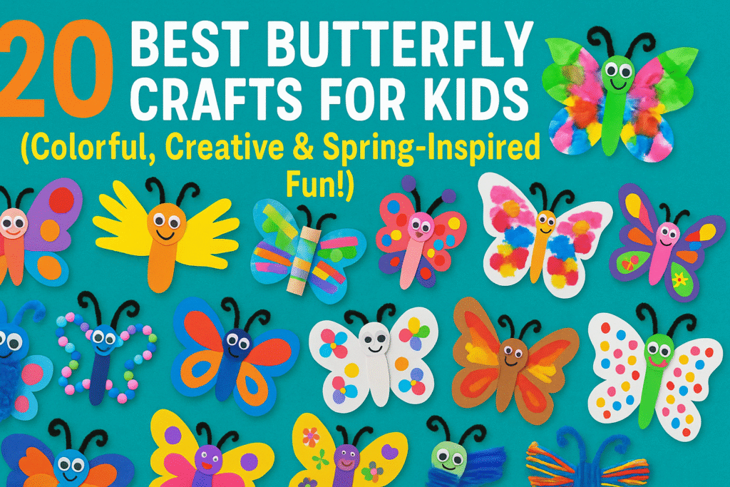 20 Best Butterfly Crafts for Kids (Colorful, Creative & Spring-Inspired Fun!)