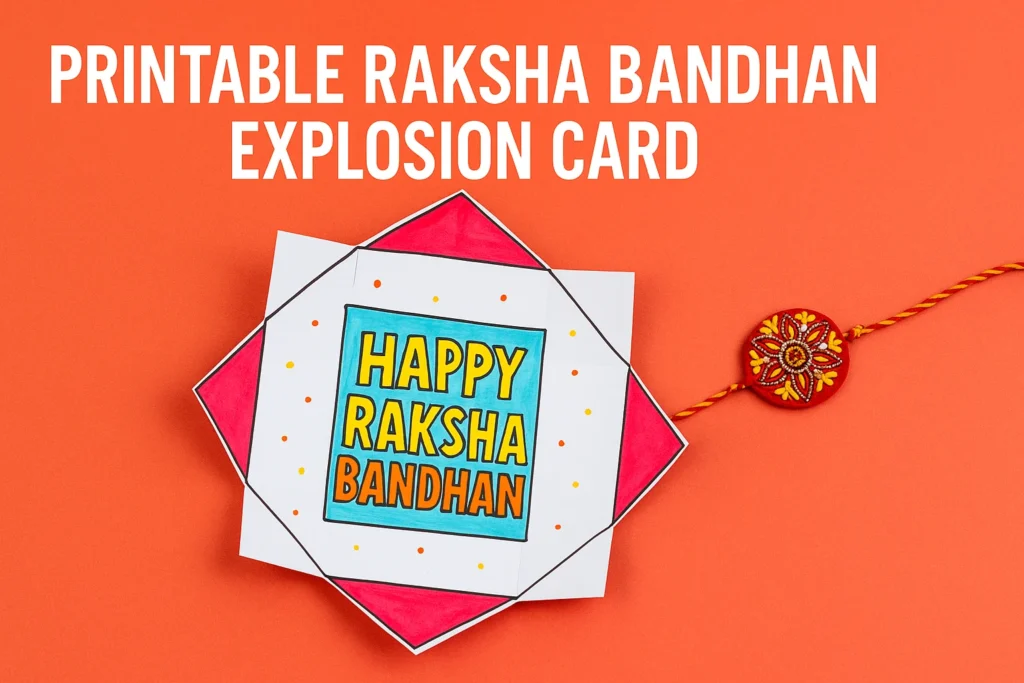 Printable Raksha Bandhan Explosion Card (Step-by-Step Guide for 2025 Celebrations)